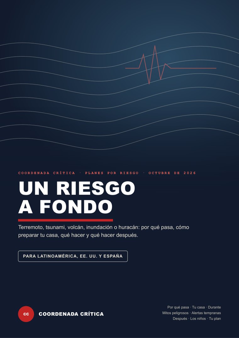 Plan por riesgo: terremoto, tsunami, volcán, inundación o huracán